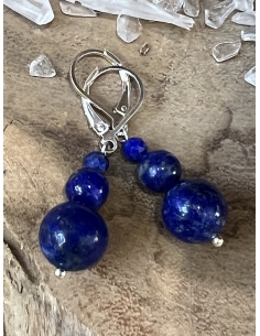 Lapis Lazuli - náušnice Stříbro Ag 925 2