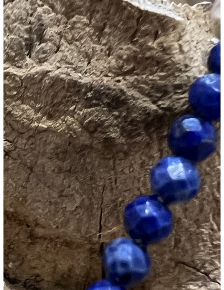 Lapis Lazuli - náramek brus stříbro Ag 925