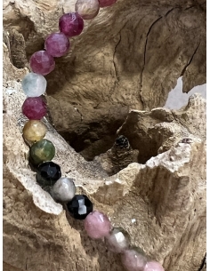 Melounový turmalín brus - náramek