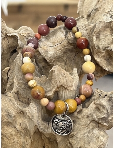 Australský jaspis / mookait - náramek