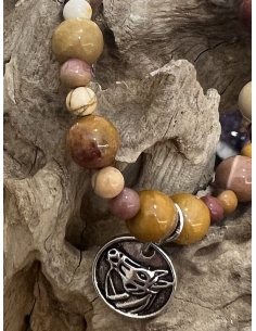 Australský jaspis / mookait - náramek 2