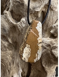 Jaspis obrázkový - přívěsek na kůži 2