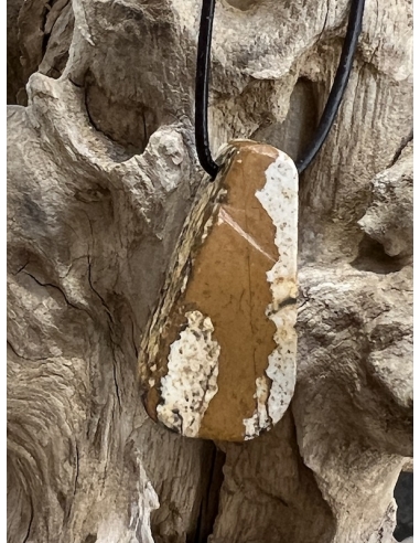 Jaspis obrázkový - přívěsek na kůži