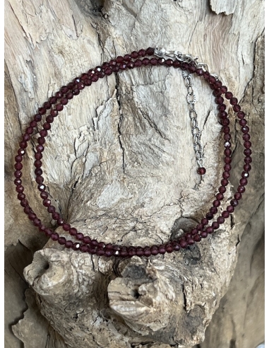 Granát - náhrdelník - stříbro Ag 925