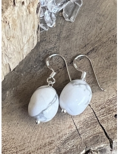 Magnezit - náušnice - stříbro Ag 925 2