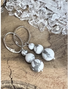 Magnezit - náušnice - stříbro Ag 925 2