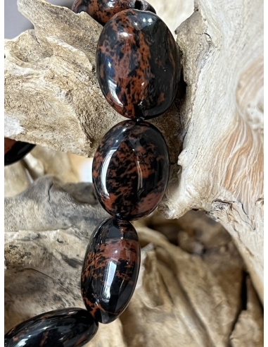 Obsidián mahagonový - náramek