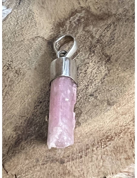 Kunzit krystal - přívěsek stříbro Ag 925