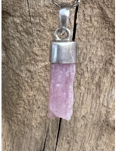 Kunzit krystal - přívěsek stříbro Ag 925 2