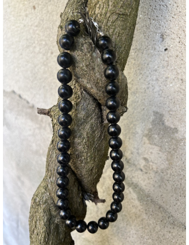 Šungit - náhrdelník 43 cm