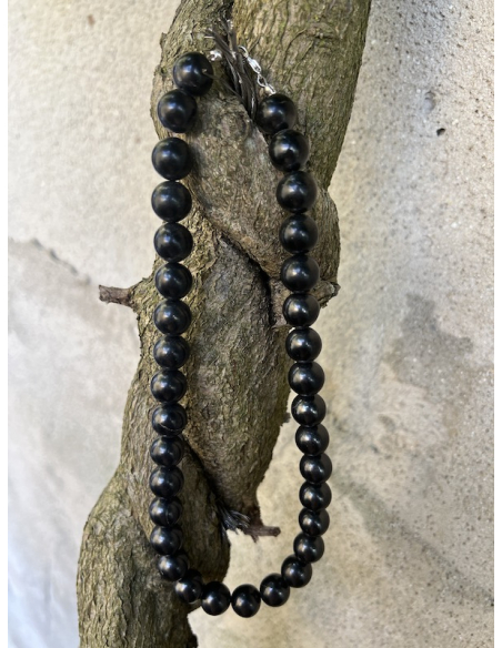 Šungit - náhrdelník 43 cm