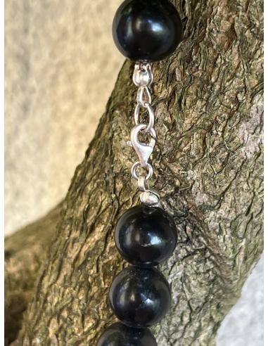 Šungit - náhrdelník 43 cm