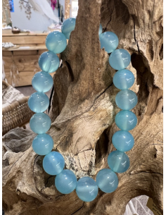 Nefrit / Jadeit modrý - náramek 10 mm 2