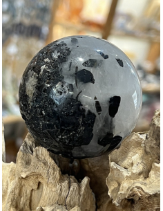 Turmalín v křišťálu - koule ( 336 g )