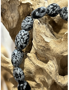 Obsidián vločkový - náramek