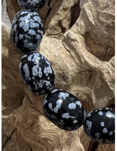 Obsidián vločkový - náramek