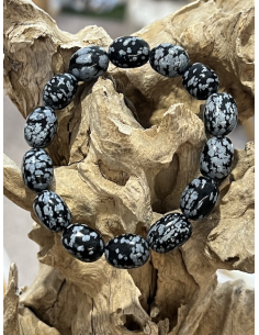 Obsidián vločkový - náramek 2