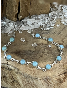 Larimar - náramek - stříbro Ag 925