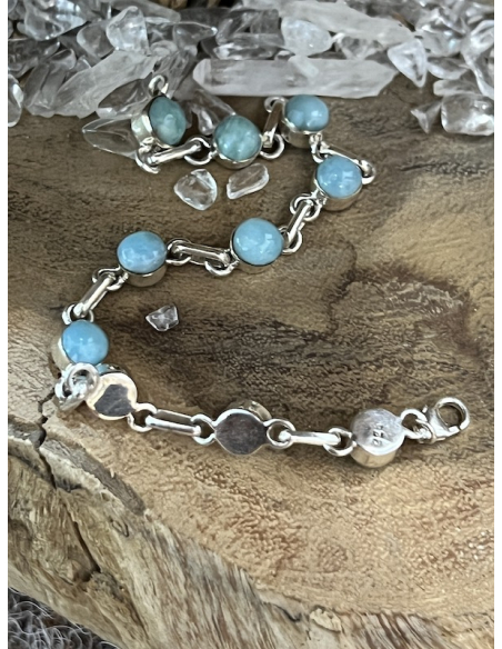 Larimar - náramek - stříbro Ag 925