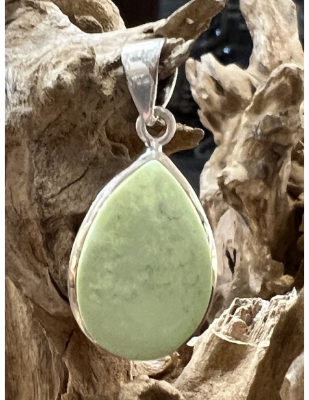 Chryzopras - přívěsek Stříbro Ag 925 / 1000