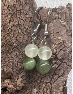 Jadeit - náušnice ( ocel ) 2