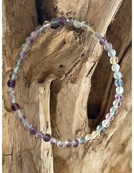 Fluorit - náramek brus 4 mm