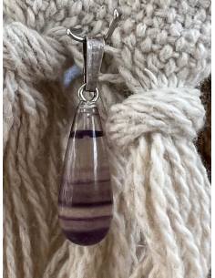 Fluorit - přívěsek kapička 2