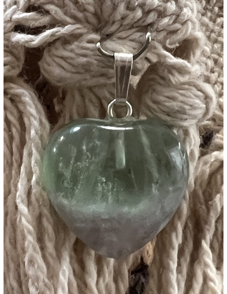 Fluorit - přívěsek srdíčko