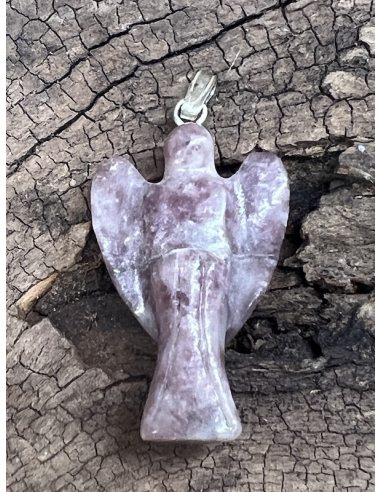 Lepidolit - přívěsek anděl