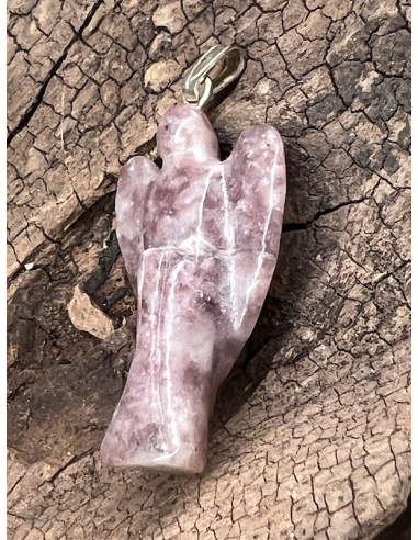 Lepidolit - přívěsek anděl