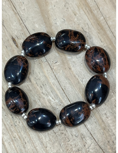 Obsidián mahagonový - náramek