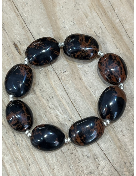Obsidián mahagonový - náramek