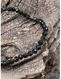 Obsidián duhový - náramek brus ( 4 mm ) 2