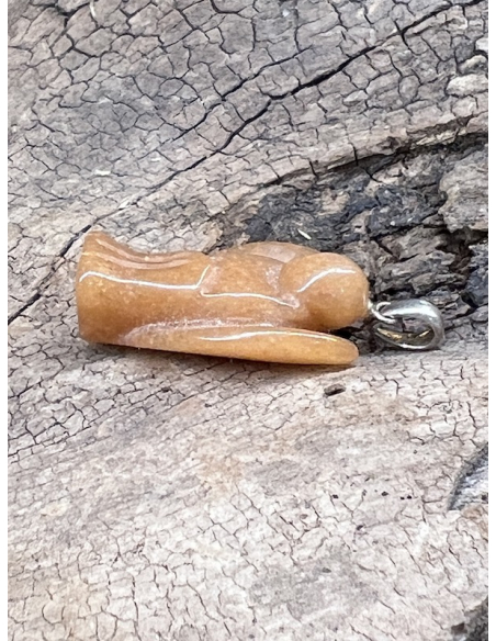 Kalcit oranžový - přívěsek anděl