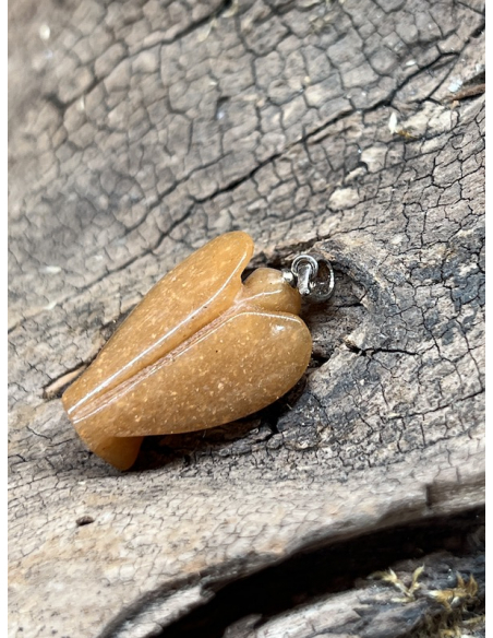 Kalcit oranžový - přívěsek anděl