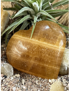 Kalcit oranžový - srdce 2