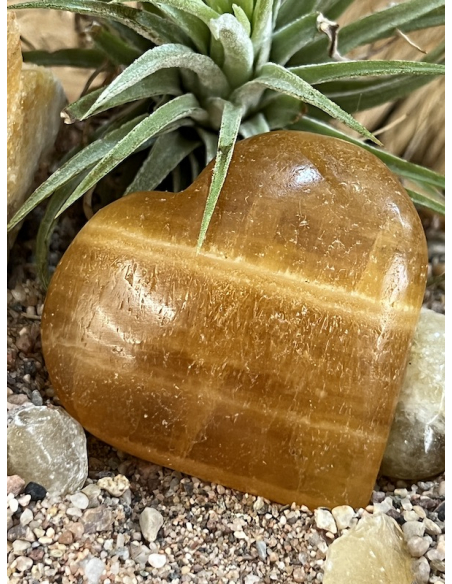 Kalcit oranžový - srdce