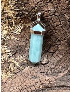 Larimar - přívěsek stříbro Ag 925 oboustranný hrot