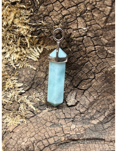 Larimar - přívěsek stříbro Ag 925 oboustranný hrot