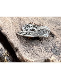 Jantar - přívěsek sova Stříbro Ag 925 2