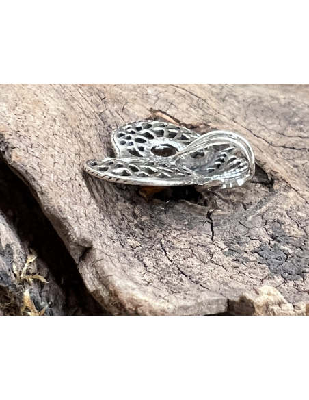 Jantar - přívěsek sova Stříbro Ag 925