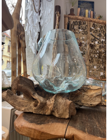 Samorost se skleněnou miskou 40 x 40
