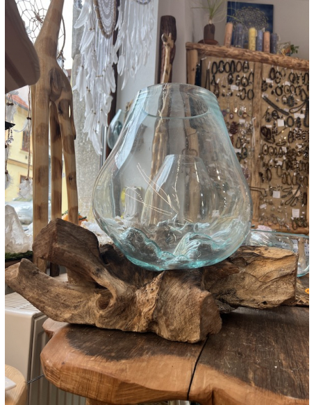 Samorost se skleněnou miskou 40 x 40