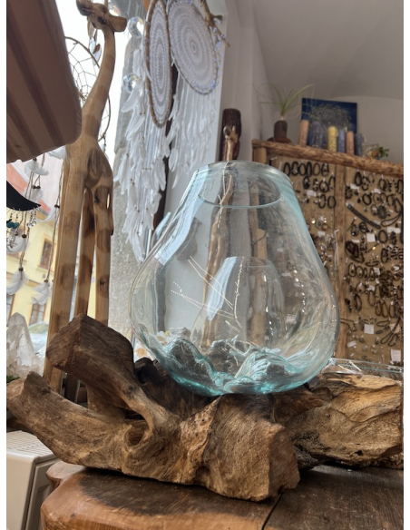 Samorost se skleněnou miskou 40 x 40