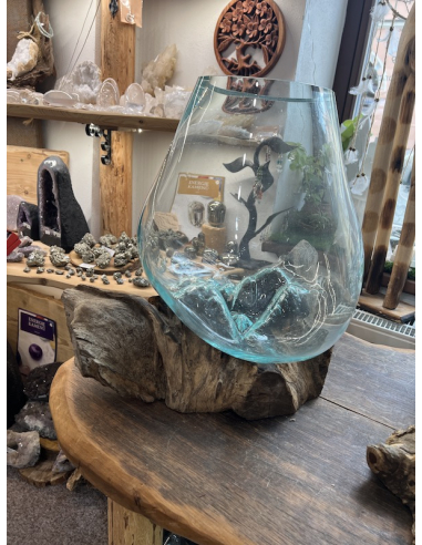 Samorost se skleněnou miskou 40 x 40