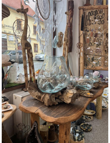 Samorost se skleněnou miskou 40 x 40