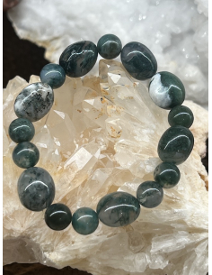 Mechový Achát - náramek