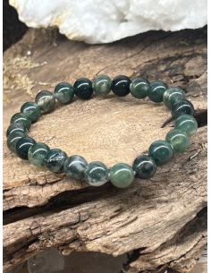 Mechový Achát - náramek ( 8mm )