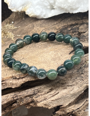 Mechový Achát - náramek ( 8mm )