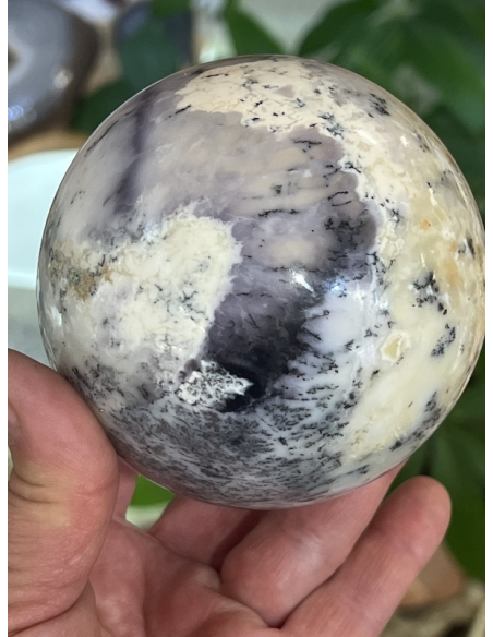 Achát / Opál s dendritický - koule ( 984 g )
